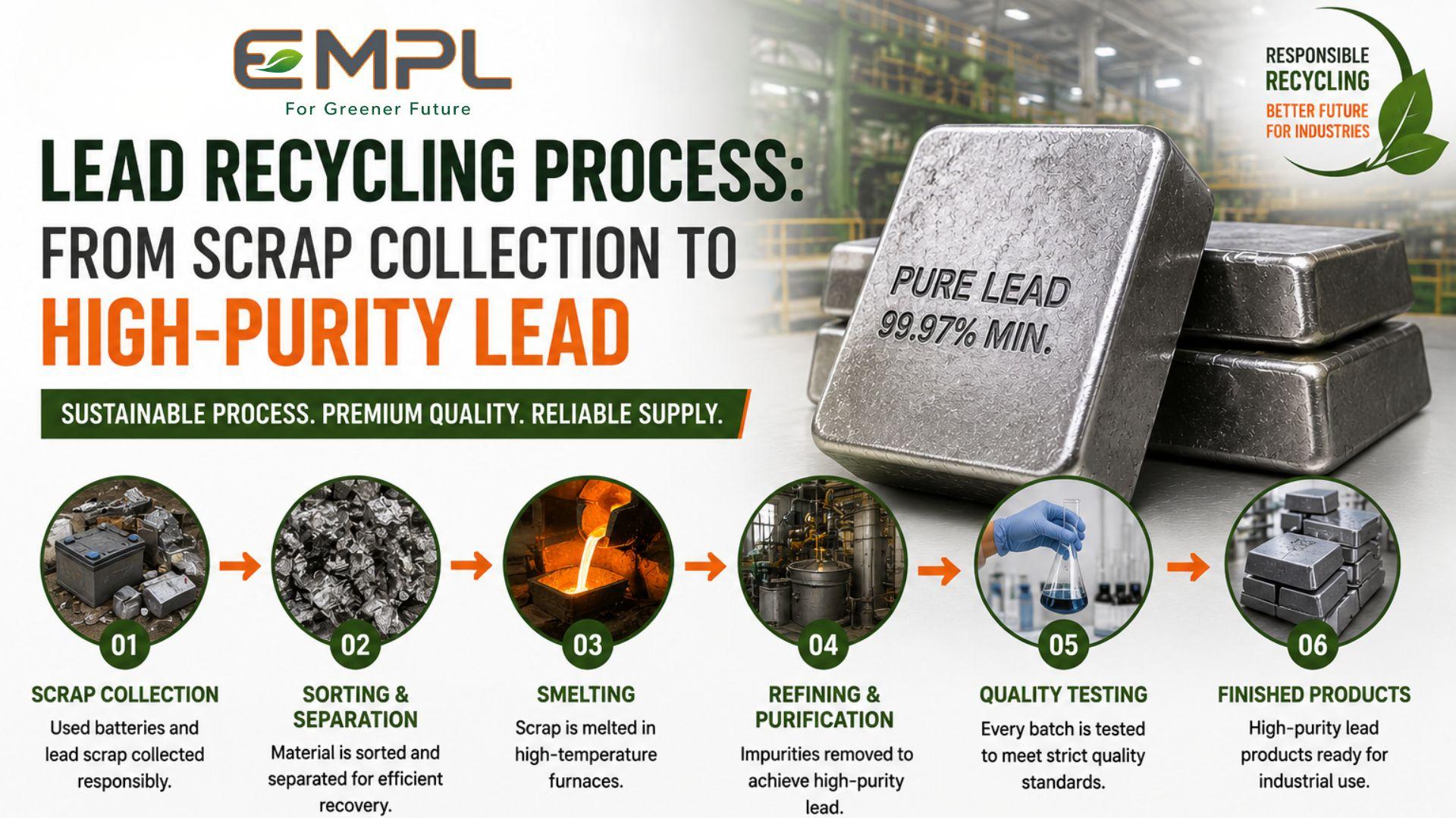Featured image for Lead Recycling Process: From Scrap Collection to High-Purity Lead | Best Lead Supplier in India blog post