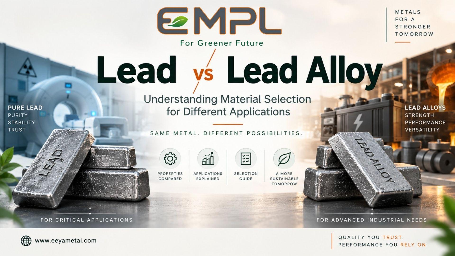 Lead vs Lead Alloy: Material Selection Guide for Industries | EMPL - Metal Industry Article